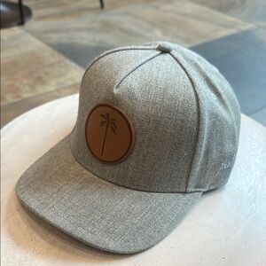 Palm Golf Co. Hat - Gray with Tan Leather Logo